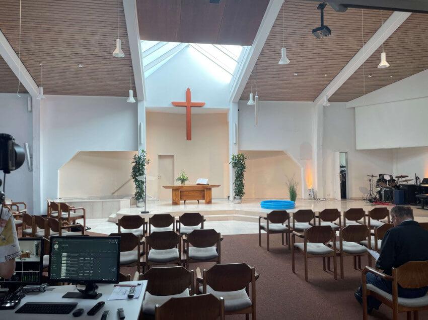 Refuerzo de sonido de la iglesia bautista Baptistenkirche en Nordhorn, Alemania