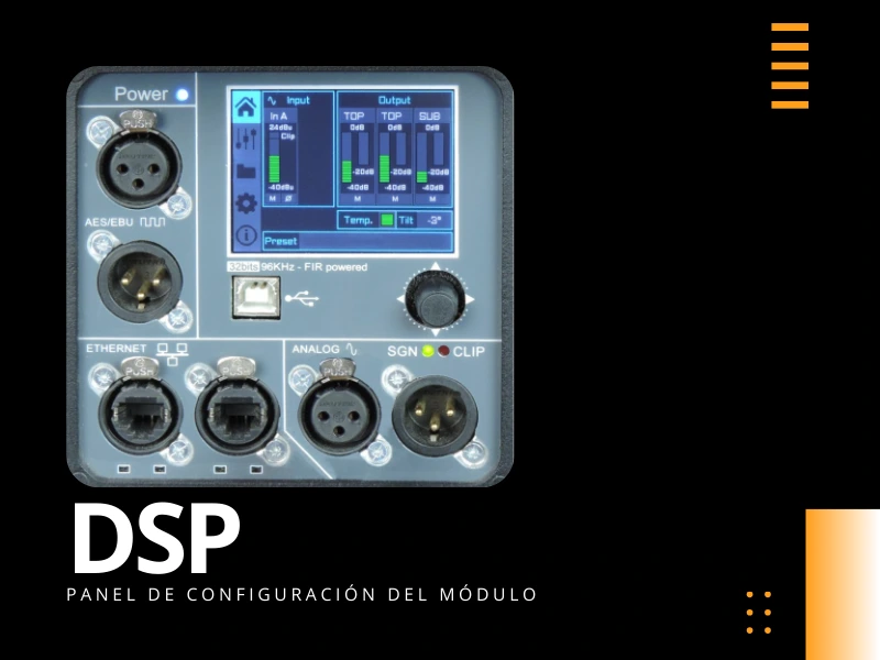 DSP panel de configuración del módulo español