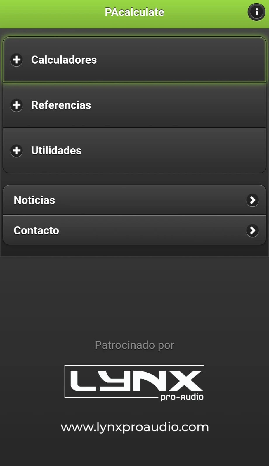 PACalculate Lynx Pro Audio aplicacion tecnica PACalculate Lynx Pro Audio aplicacion tecnica