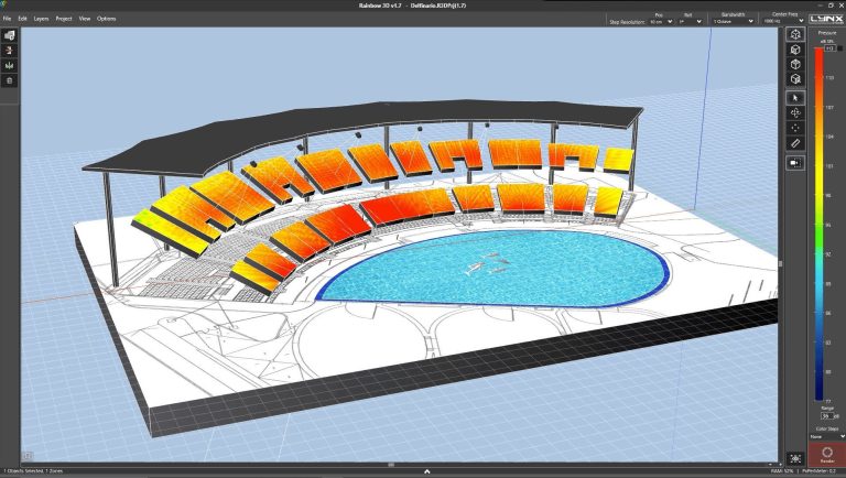 Plano delfinario Rainbow 3D plano texturas y ornamentos