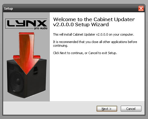Cabinet Updater Lynx Pro Audio