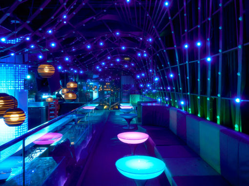 Installation at MYA, the most fancy nightclub in Valencia